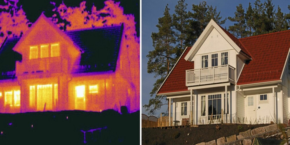ENERGITAP: Luftlekkasjer gir energitap når varm luft lekker ut og kald uteluft trekker inn i boligen. En termografimåling og dokumentasjon kan koste fra 5.000 til 25.000 kroner. ENERGITAP: Luftlekkasjer gir energitap når varm luft lekker ut og kald uteluft trekker inn i boligen. En termografimåling og dokumentasjon kan koste fra 5.000 til 25.000 kroner.