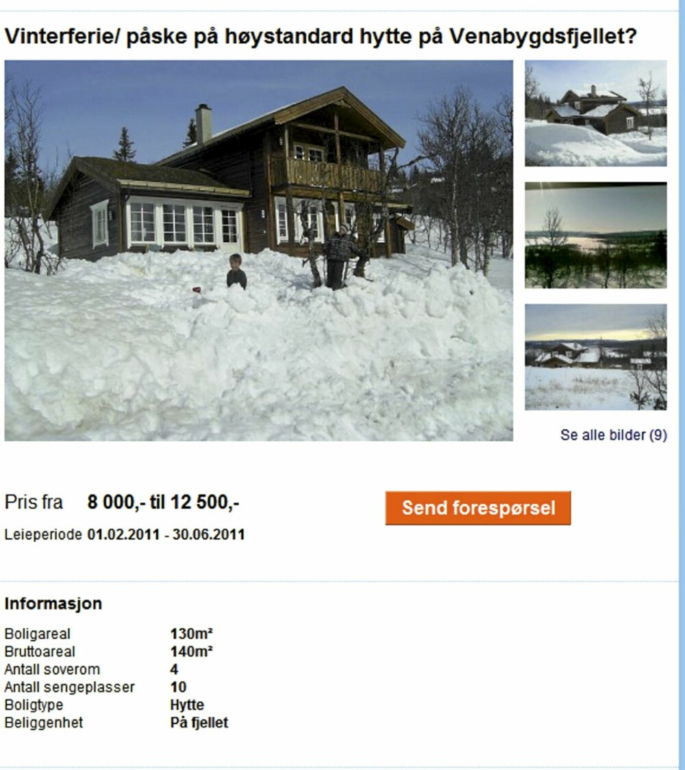 VINTERFERIE: Denne hytta på Venabygdfjellet kan du leie i vinterferien. VINTERFERIE: Denne hytta på Venabygdfjellet kan du leie i vinterferien.