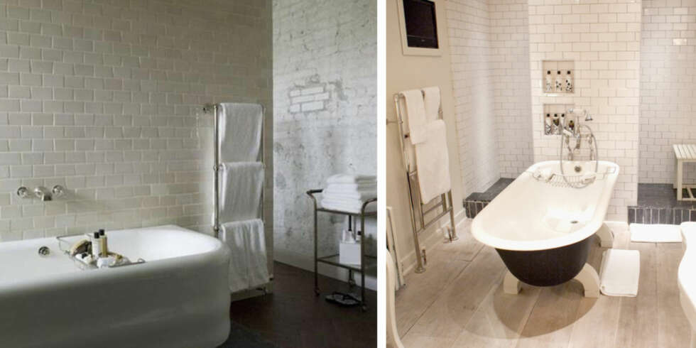 ROMANTIKK OG INDUSTRI: Både på Babington House i England og Soho House i Berlin har man satset på røff romantikk på badet. ROMANTIKK OG INDUSTRI: Både på Babington House i England og Soho House i Berlin har man satset på røff romantikk på badet.
