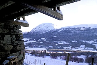 PANORAMA: Utsikt fra Bjerkaker-tunet i retning Oppdal. PANORAMA: Utsikt fra Bjerkaker-tunet i retning Oppdal.