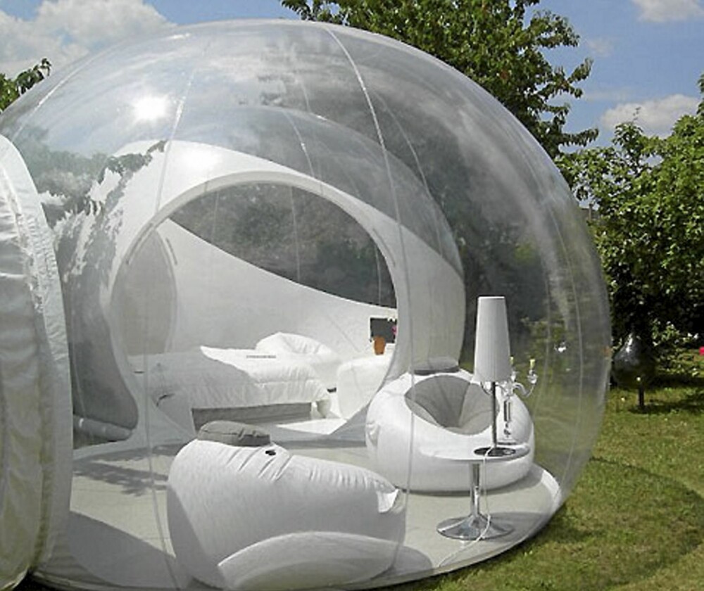 MØBLERT: Teltene fra Bubbletree kommer komplett møblert. MØBLERT: Teltene fra Bubbletree kommer komplett møblert.