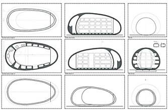 PROSJEKT: Tegningene viser hva arkitektene tenkte dda de formga ""blob"". PROSJEKT: Tegningene viser hva arkitektene tenkte dda de formga ""blob"".