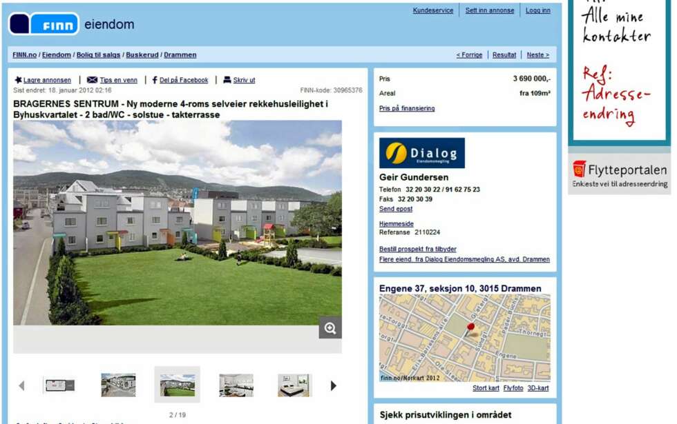 TIL SALGS: Rekkehusleilighet i Byhuskvartalet med takterrasse i Drammen. Primærrom 109 kvm. Prisantydning 3.690.000 kroner. TIL SALGS: Rekkehusleilighet i Byhuskvartalet med takterrasse i Drammen. Primærrom 109 kvm. Prisantydning 3.690.000 kroner.