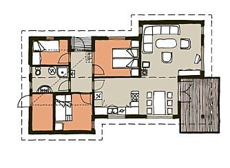 PLANTEGNING: Plantegning av Sandehytta PLANTEGNING: Plantegning av Sandehytta