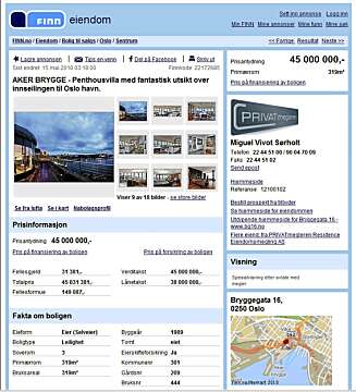 LANDETS DYRESTE: Dette er landets dyreste bolig som for tiden er til salgs (juli 2010). LANDETS DYRESTE: Dette er landets dyreste bolig som for tiden er til salgs (juli 2010).
