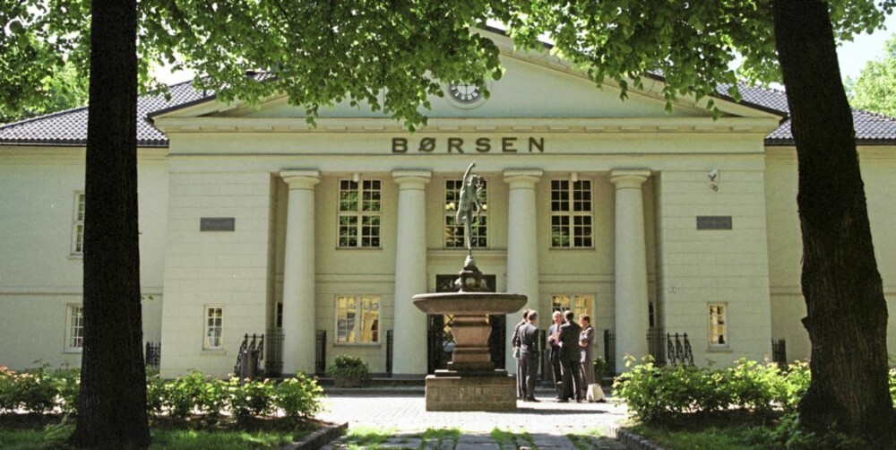 NYKLASSISISME: Oslo Børs, tegnet av Christian H. Grosch NYKLASSISISME: Oslo Børs, tegnet av Christian H. Grosch