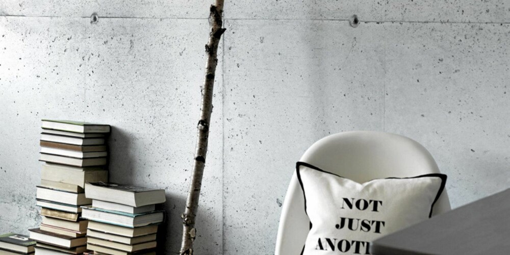 PÅKLISTRET BETONGJUKS: Dette ser ut som en betongvegg, men deT er bare en tapet. PÅKLISTRET BETONGJUKS: Dette ser ut som en betongvegg, men deT er bare en tapet.