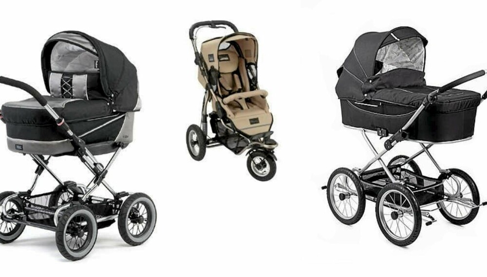 EKSEMPLER FRA FINN.NO: Emmaljunga Duo Edge (f.v.), kr 5800, Quinny Freestyle, kr 1900, og Safe Performance Lux, kr 3000. Mange av vognene som selges brukt, kommer med diverse tilleggsutstyr. EKSEMPLER FRA FINN.NO: Emmaljunga Duo Edge (f.v.), kr 5800, Quinny Freestyle, kr 1900, og Safe Performance Lux, kr 3000. Mange av vognene som selges brukt, kommer med diverse tilleggsutstyr.