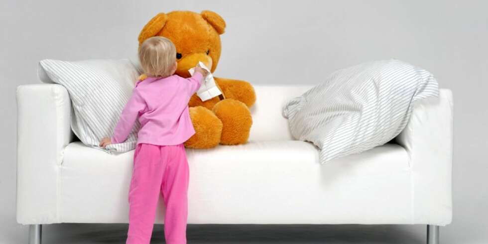 SYKT BARN: Da kan det hjelpe at bamse også er litt forkjølet. SYKT BARN: Da kan det hjelpe at bamse også er litt forkjølet.