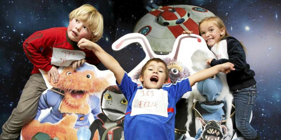 David (6), Felix (5) og Josefine (5) er akkurat ferdig med sin første audition. David (6), Felix (5) og Josefine (5) er akkurat ferdig med sin første audition.