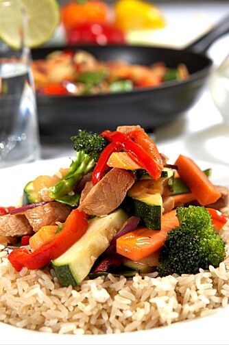 Wok med koteletter kan varieres. Wok med koteletter kan varieres.