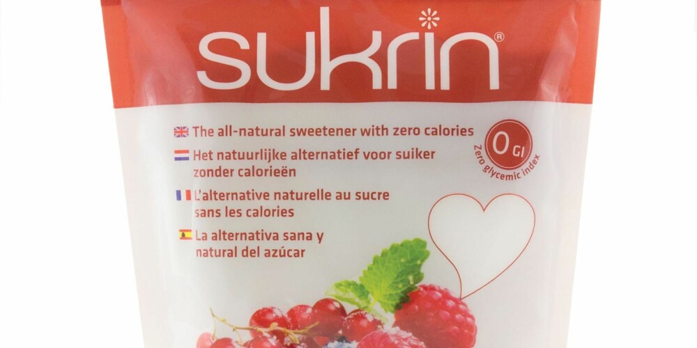 SUKRIN: 0 kalorier! FOTO: Produsenten SUKRIN: 0 kalorier! FOTO: Produsenten