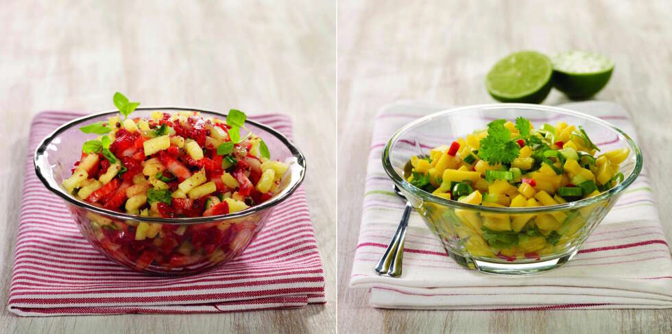 DEILIG SALSA: Hva med jordbær- eller mangosalsa som tilbehør til grillmaten? Sunt og supergodt! DEILIG SALSA: Hva med jordbær- eller mangosalsa som tilbehør til grillmaten? Sunt og supergodt!