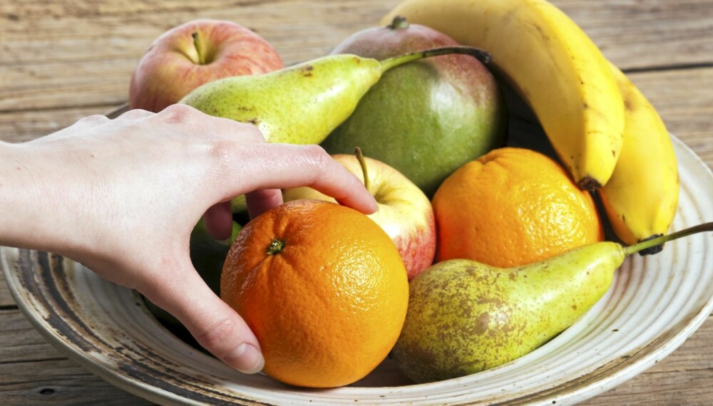 TO OM DAGEN: Frukt inneholder store mengder sukker. Derfor skal du ikke spise mer enn to om dagen. Illustrasjonsfoto: Colourbox.no. TO OM DAGEN: Frukt inneholder store mengder sukker. Derfor skal du ikke spise mer enn to om dagen. Illustrasjonsfoto: Colourbox.no.