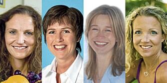 EKSPERTENE: F.v. ernæringsfysiolog Gunn Helene Arsky, ernæringsfysiolog Ellen-Margrethe Hovland, ernæringsfysiolog Helene Aure og klinisk ernæringsfysiolog Cathrine Borchsenius. EKSPERTENE: F.v. ernæringsfysiolog Gunn Helene Arsky, ernæringsfysiolog Ellen-Margrethe Hovland, ernæringsfysiolog Helene Aure og klinisk ernæringsfysiolog Cathrine Borchsenius.