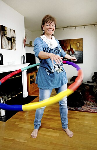 TRENINGSGLEDE: Rockeringen har gjort comeback, og Gro mistet flere centimeter rundt midjen da hun la inn ti minutter med trening hver kveld. TRENINGSGLEDE: Rockeringen har gjort comeback, og Gro mistet flere centimeter rundt midjen da hun la inn ti minutter med trening hver kveld.