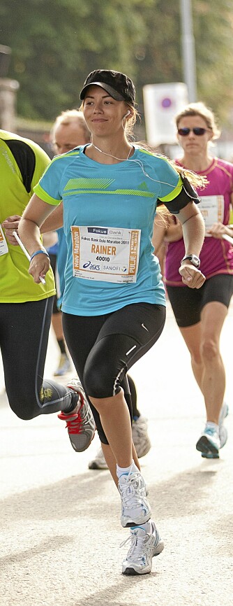 I HARDTRENING: Marion legger vekt på trening og et sunt kosthold. Her under Oslo Maraton i september. I HARDTRENING: Marion legger vekt på trening og et sunt kosthold. Her under Oslo Maraton i september.