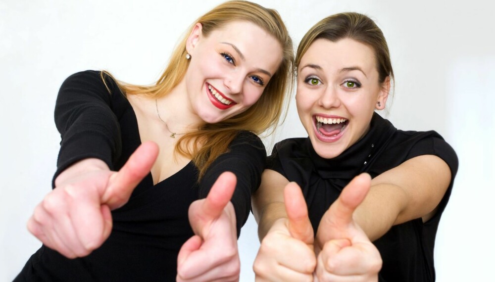 Two girls are joyful and happy Two girls are joyful and happy