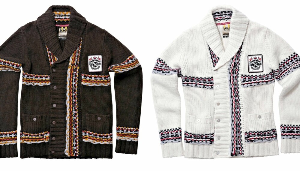 FARGEVALG: HH Norse Chunky Knit kommer i brun (t.v.), sort og offwhite (t.h.), med mønster i flere farger. FARGEVALG: HH Norse Chunky Knit kommer i brun (t.v.), sort og offwhite (t.h.), med mønster i flere farger.