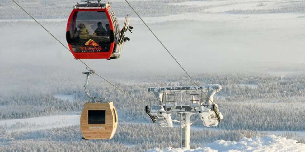 SKILLER SEG UT: Saunagondolen skiller seg ut i alpinanlegget. SKILLER SEG UT: Saunagondolen skiller seg ut i alpinanlegget.
