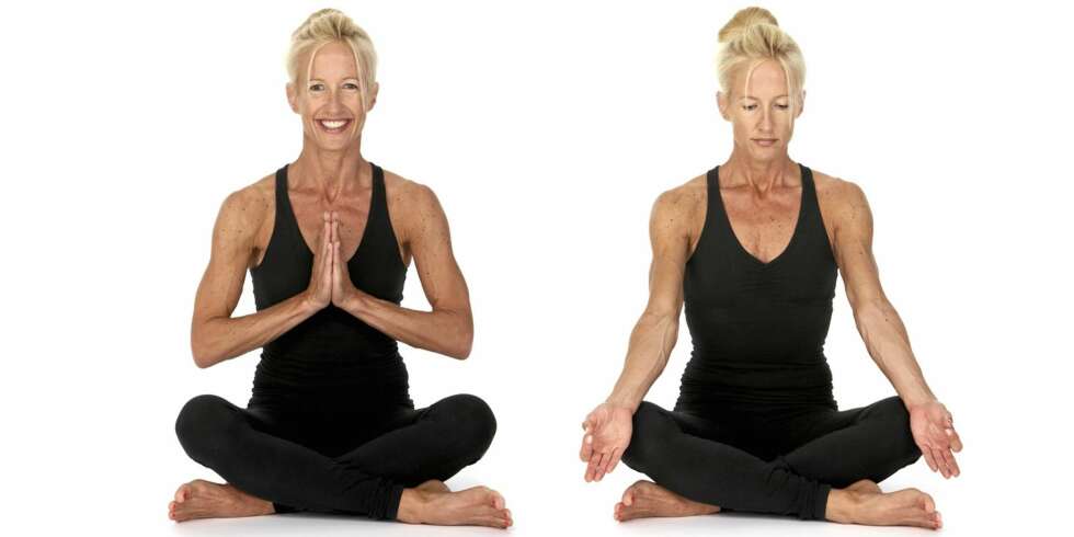 EASY POSE: Du får i gang pusten og forbereder kroppen på øvelsene du skal gjøre. EASY POSE: Du får i gang pusten og forbereder kroppen på øvelsene du skal gjøre.
