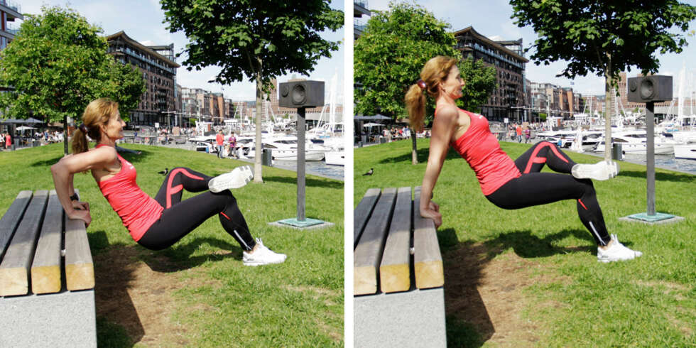 ØVELSE 4: Dips. Foto: Jenny Mina Rødahl ØVELSE 4: Dips. Foto: Jenny Mina Rødahl