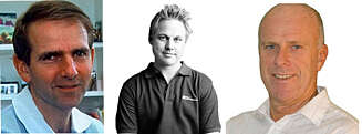 EKSPERTKILDER: Jon Langeland, hudlege ved Hudklinikken og på Doktor Online, Kjetil Guldbakke, hudlege ved Oslo Hudlegesenter og Terje Johannesen, professor i allmennmedisin og ansvarlig redaktør for Norsk Helseinformatikk. FOTO: Privat EKSPERTKILDER: Jon Langeland, hudlege ved Hudklinikken og på Doktor Online, Kjetil Guldbakke, hudlege ved Oslo Hudlegesenter og Terje Johannesen, professor i allmennmedisin og ansvarlig redaktør for Norsk Helseinformatikk. FOTO: Privat