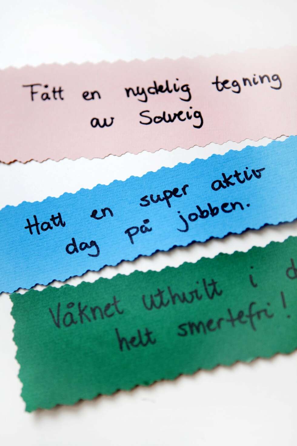 TAKKNEMLIGHETSLAPPER: Å skrive positive lapper og henge dem opp på kjøleskapet er et godt tips mange av oss kan låne av Ida. TAKKNEMLIGHETSLAPPER: Å skrive positive lapper og henge dem opp på kjøleskapet er et godt tips mange av oss kan låne av Ida.