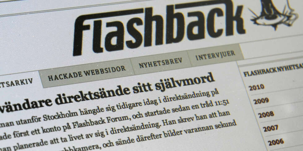 NETTSIDE: Flashback, slik siden så ut dagen etter selvmordet. NETTSIDE: Flashback, slik siden så ut dagen etter selvmordet.