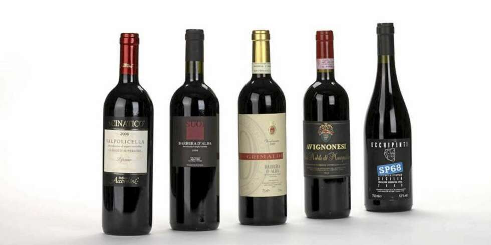 ITALIENERE PÅ REKKE OG RAD: Den friske, fruktige og sursøte smaken i italienske rødviner passer godt til ribbe og pinnekjøtt. ITALIENERE PÅ REKKE OG RAD: Den friske, fruktige og sursøte smaken i italienske rødviner passer godt til ribbe og pinnekjøtt.