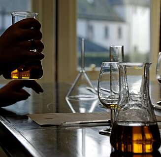 BLAND DIN EGEN: Du kan blande deg fremt il din egen favorittwhisky. Vår besto av karamell, eple og kirsebær. BLAND DIN EGEN: Du kan blande deg fremt il din egen favorittwhisky. Vår besto av karamell, eple og kirsebær.