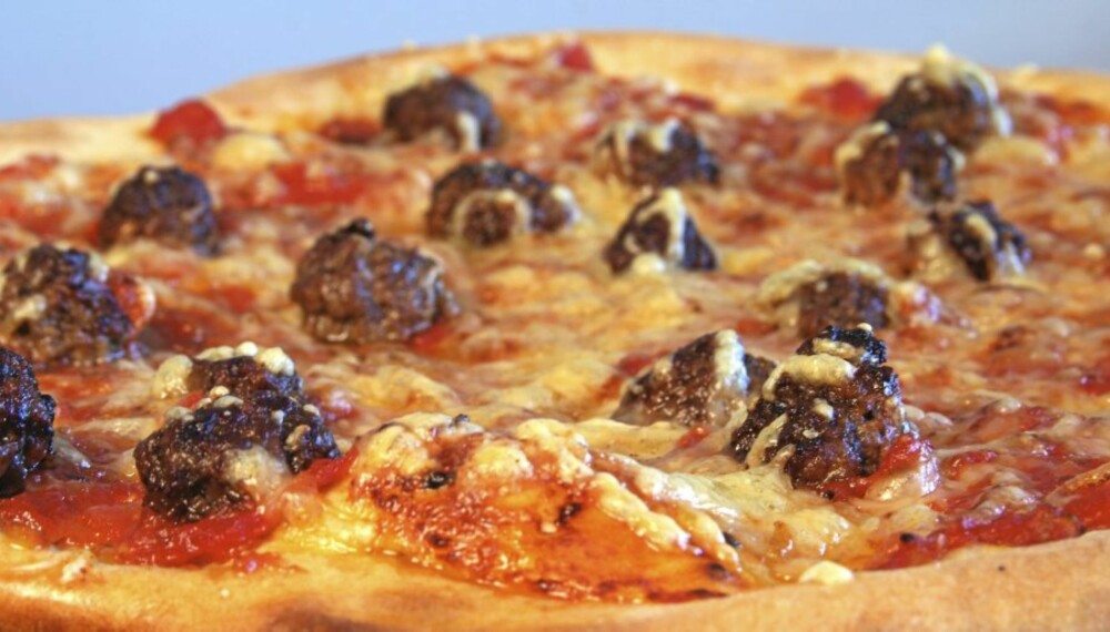 KJØTTBOLLER: Se oppskriften på denne herlige pizzaen. KJØTTBOLLER: Se oppskriften på denne herlige pizzaen.
