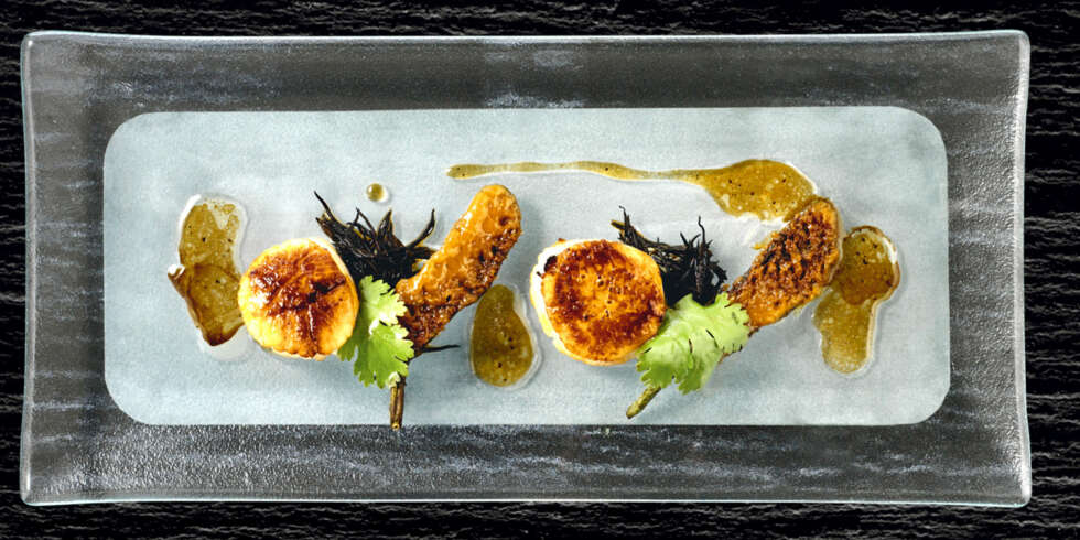 ELEGANT: Ikke bare smaker de himmelsk, kamskjellene ser lekre ut også. ELEGANT: Ikke bare smaker de himmelsk, kamskjellene ser lekre ut også.