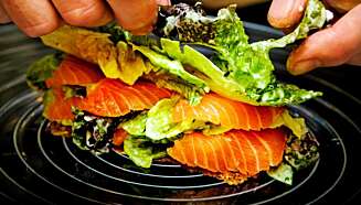 Østersmajones med salmasalat Østersmajones med salmasalat