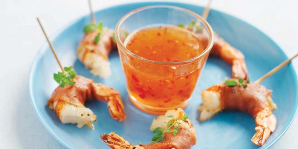 TAPAS: Scampi med spekeskinke. TAPAS: Scampi med spekeskinke.