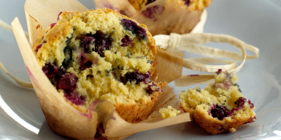 Store og saftige blåbærmuffins Store og saftige blåbærmuffins
