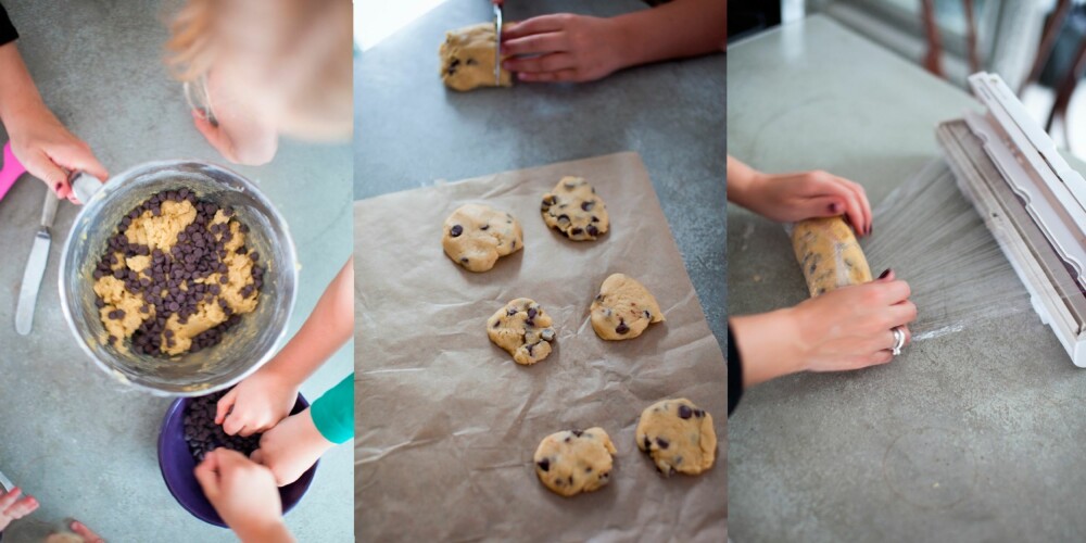 DEIG I FRYSEREN: Stek halvparten av deigen til cookies med det samme, og legg resten av deigen i fryseren. Foto: Per Olav Sølvberg. DEIG I FRYSEREN: Stek halvparten av deigen til cookies med det samme, og legg resten av deigen i fryseren. Foto: Per Olav Sølvberg.