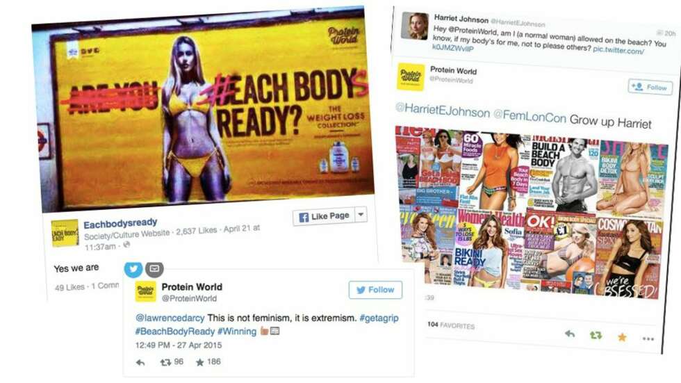 TWITTER-KRIG: Sinte forbrukere fikk sarkastiske og hetsende svar fra Protein World. FOTO: Twitter/Twitpic/Faksimile TWITTER-KRIG: Sinte forbrukere fikk sarkastiske og hetsende svar fra Protein World. FOTO: Twitter/Twitpic/Faksimile