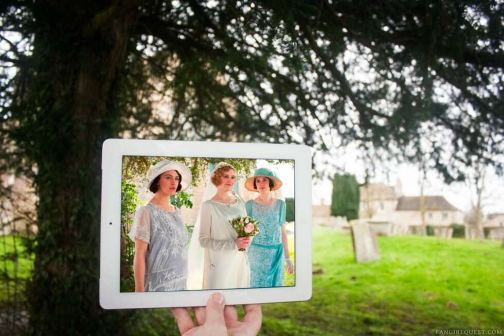 DOWNTOWN ABBEY: Den lille landsbyen Bampton har vært mye brukt under innspillingen. DOWNTOWN ABBEY: Den lille landsbyen Bampton har vært mye brukt under innspillingen.