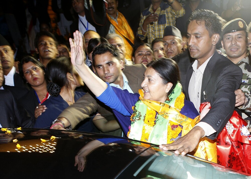 PRESIDENT I NEPAL: Bidhya Devi Bhandari ble tidligere i år valgt som president i Nepal for kommunistpartiet i landet. Hun gikk til valg på at hun ville sikre kvinners rettigheter under den nye grunnloven. PRESIDENT I NEPAL: Bidhya Devi Bhandari ble tidligere i år valgt som president i Nepal for kommunistpartiet i landet. Hun gikk til valg på at hun ville sikre kvinners rettigheter under den nye grunnloven.