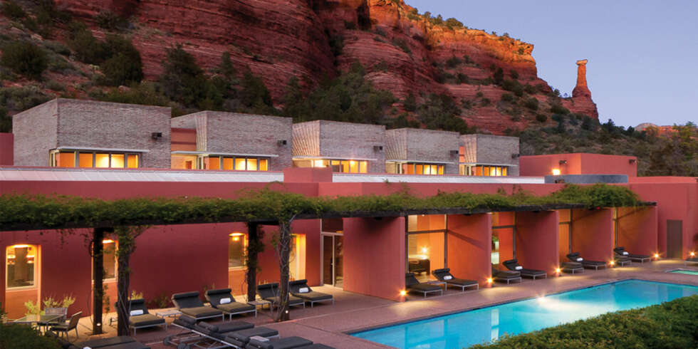 ARIZONA: På Mii amo Spa i Arizonas hete ørken kan dere nyte romantikken og få trent dere til lekrere kropp på en og samme bryllupsreise. ARIZONA: På Mii amo Spa i Arizonas hete ørken kan dere nyte romantikken og få trent dere til lekrere kropp på en og samme bryllupsreise.