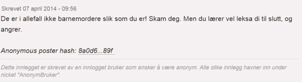 UFINT: Hvordan hadde du taklet denne kommentaren, dersom du hadde vært ung og gravid, og søkte råd på nettet? Kommentaren ble slettet etter kort tid. FOTO: Skjermdump Kvinneguidens forum. UFINT: Hvordan hadde du taklet denne kommentaren, dersom du hadde vært ung og gravid, og søkte råd på nettet? Kommentaren ble slettet etter kort tid. FOTO: Skjermdump Kvinneguidens forum.