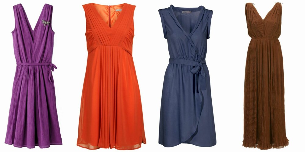MØRK DRESS: La Redoute, 599,-, Soaked in Luxury, 599,-, Saint Tropez, 499,-, Selected Femme, 1299,-. Foto: Produsentene MØRK DRESS: La Redoute, 599,-, Soaked in Luxury, 599,-, Saint Tropez, 499,-, Selected Femme, 1299,-. Foto: Produsentene