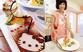 KATTEMAT: På Hello Kitty Café er maten like søt som interiøret. KATTEMAT: På Hello Kitty Café er maten like søt som interiøret.