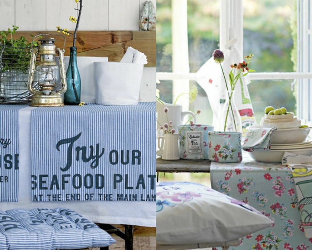 MARITIM ROMANTIKK: H&M Home sin sommerkolleksjon var inspirert av hav og blomsterenger. MARITIM ROMANTIKK: H&M Home sin sommerkolleksjon var inspirert av hav og blomsterenger.