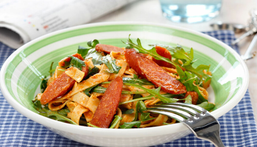 Dagens rett: Chilipølsepasta Dagens rett: Chilipølsepasta