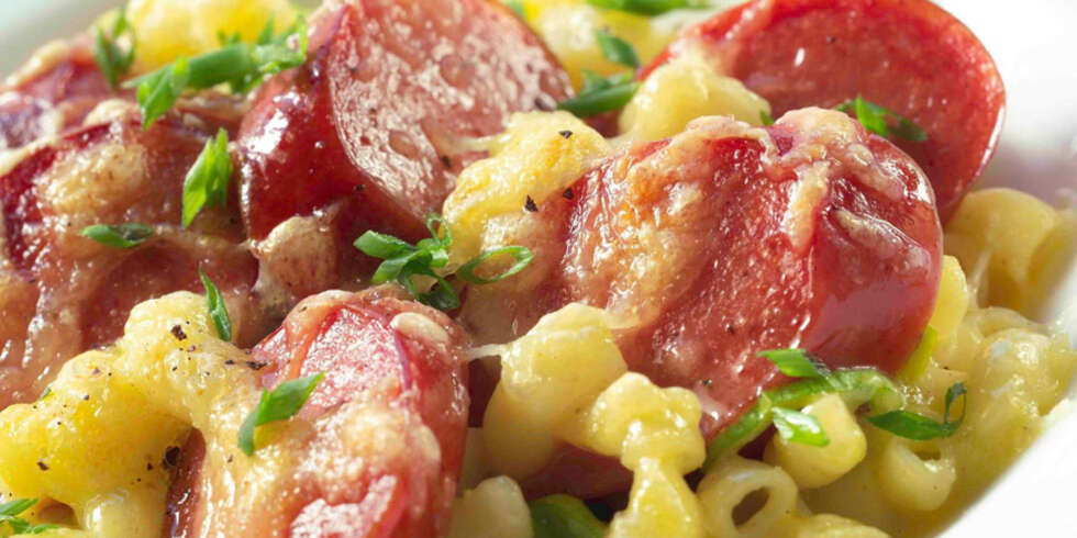 Dagens rett:
Chilipølser på makaroniseng Dagens rett:
Chilipølser på makaroniseng