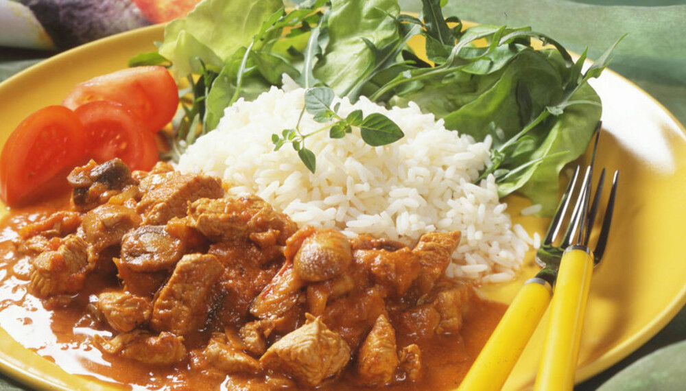Dagens rett: Kalkun stroganoff Dagens rett: Kalkun stroganoff