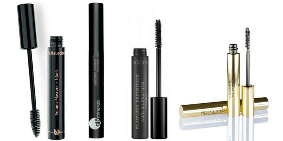 MASKARA: Definitivt hovedproduktet når du skal legge den perfekte makeupen for øynene. Fra venstre: Dr.Hauschka Volume Mascara,199 kr, Glo minerals Water Resistant Mascara ,159 kr, bare Minerals Flawless Definition, 200 kr, NilensJord Volum Maskara GOLD, 199 kr. MASKARA: Definitivt hovedproduktet når du skal legge den perfekte makeupen for øynene. Fra venstre: Dr.Hauschka Volume Mascara,199 kr, Glo minerals Water Resistant Mascara ,159 kr, bare Minerals Flawless Definition, 200 kr, NilensJord Volum Maskara GOLD, 199 kr.