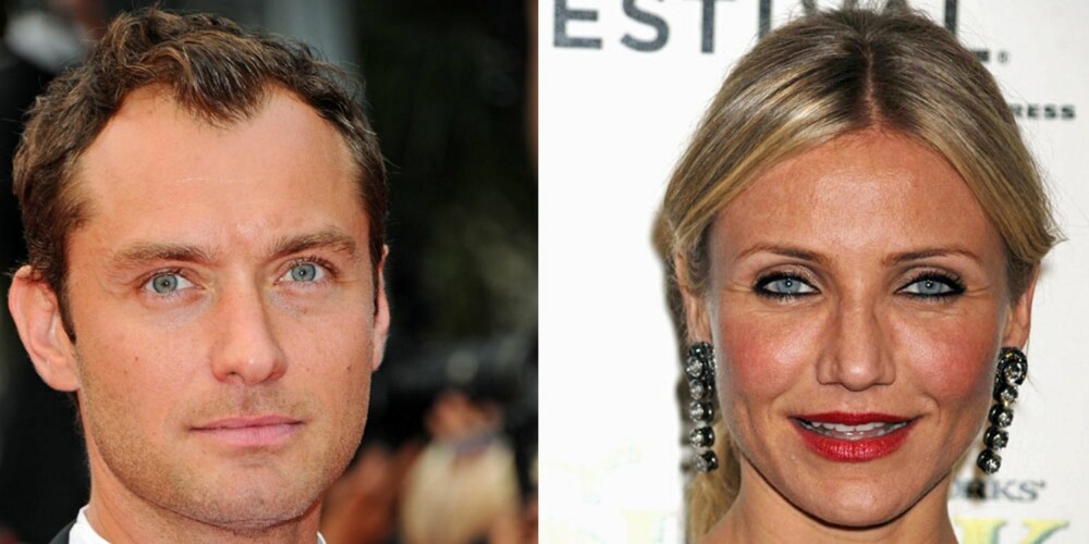 40 ÅR: Skuespillerne Jude Law og Cameron Diaz er begge 40 år, vakre og vellykkede kjendiser. Samtidig kan man se at det er en viss forskjell på huden deres. 40 ÅR: Skuespillerne Jude Law og Cameron Diaz er begge 40 år, vakre og vellykkede kjendiser. Samtidig kan man se at det er en viss forskjell på huden deres.